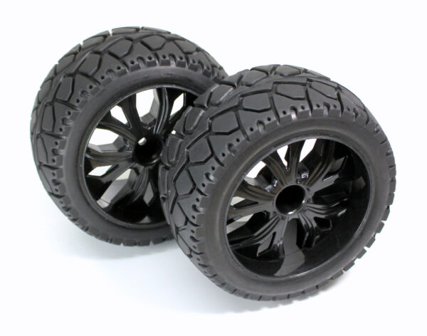 1:10 Buggy/Truggy Wheel Set "Onroad" black (2)
