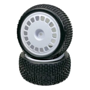 1:10 Buggy Wheel Set "Mini Block" rear white (2)