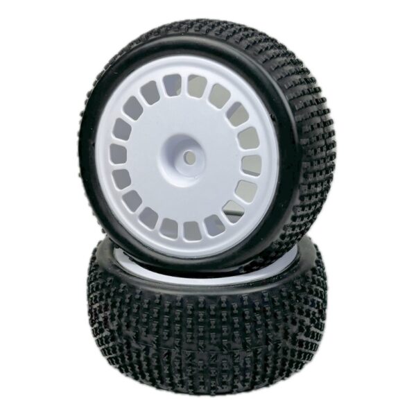 1:10 Buggy Wheel Set "Mini Block" rear white (2)
