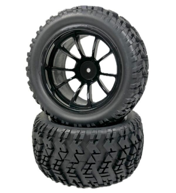 1:10 Truggy/Monster Truck Wheel Set black (2)