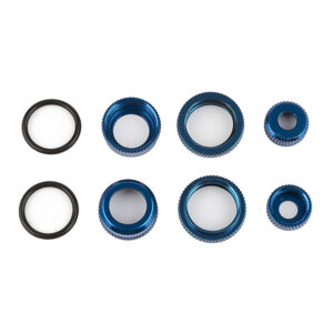 Team Associated Reflex 14B/14T Ft Shock Caps/Collars Bl. Alum