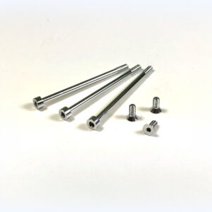 Aluminium screw set 3xshort, 3xlong