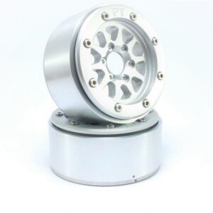 RC Crawler wheels Beadlock Wheels GEAR Silver/Silver 1.9 (2) w/o Hub