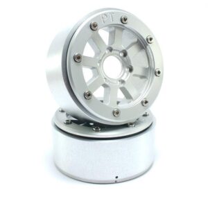 RC Crawler wheels Beadlock Wheels HAMMER Silver/Silver 1.9 (2) w/o Hub