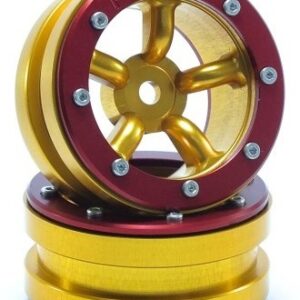 RC Crawler wheels Beadlock Wheels PT-Safari Gold/Red 1.9 (2 pcs)