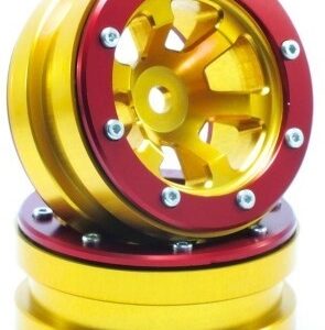 RC Crawler wheels Beadlock Wheels PT- Claw Gold/Red 1.9 (2 pcs)