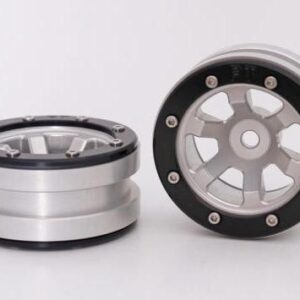 RC Crawler wheels Beadlock Wheels PT- Claw Silver/Black 1.9 (2 pcs) 