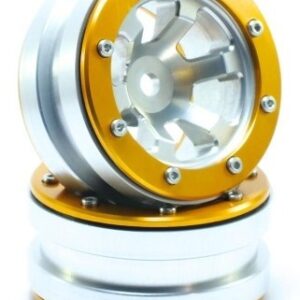 RC Crawler wheels Beadlock Wheels PT- Claw Silver/Gold 1.9 (2 pcs)