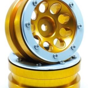 RC Crawler wheels Beadlock Wheels PT- Ecohole Gold/Silver 1.9 (2 pcs)