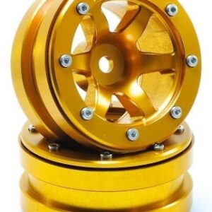 RC Crawler wheels Beadlock Wheels PT- Wave Gold/Gold 1.9 (2 pcs)