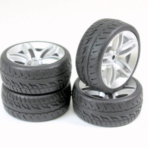 Wheel Set Onroad "10 Spoke / Profile" silver 1:10 (4 pcs)